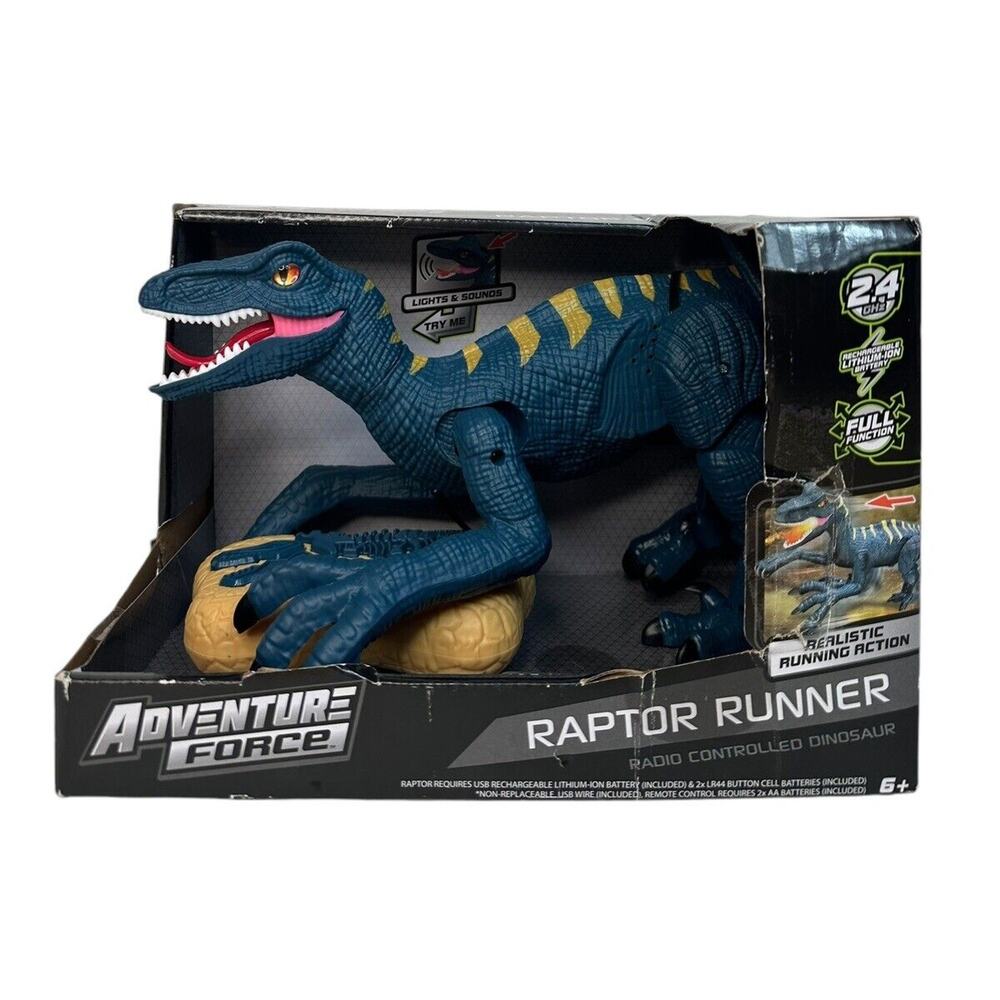 Adventure Force Raptor Runner Radio Controlled Toy Dinosaur 2.4Ghz Rechargeable‎